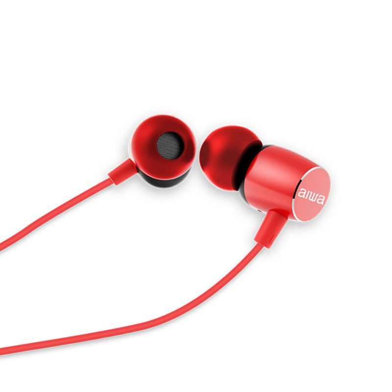 Słuchawki douszne AIWA ESTM-20RD, przewodowe, czerwone - 1 szt.