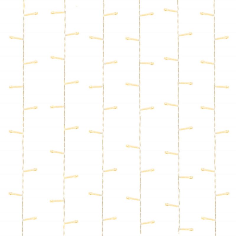 Kurtyna świetlna Springos 200 led lampki choinkowe sople girlanda świetlna biały ciepły 1 szt.