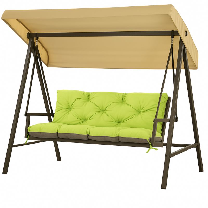 Poduszka Ogrodowa na Huśtawkę 3-os, Setgarden, 160x60x50cm, Limonka Poduszka na ławkę z troczkami,Svinge 1szt