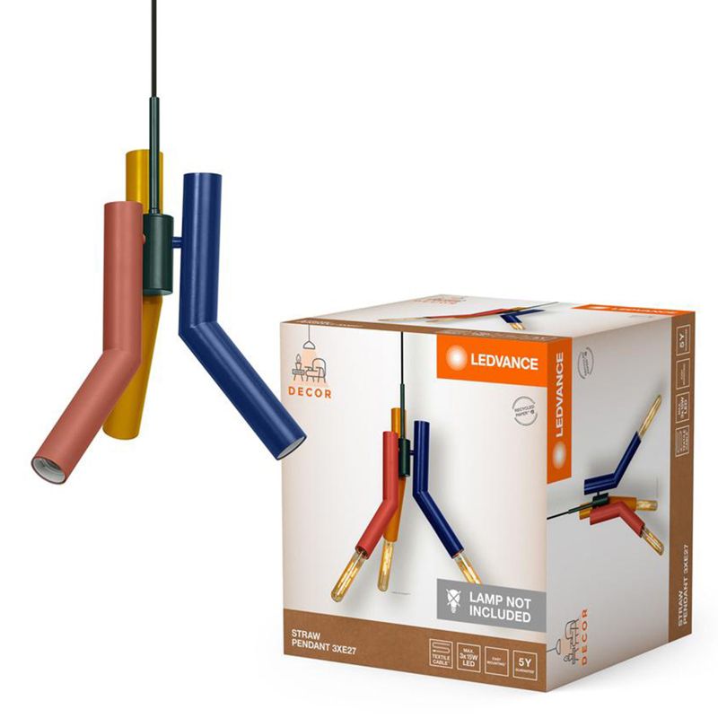 Lampa Sufitowa Ledvance Wisząca Dekoracyjna E27 Wielokolorowy 1 szt.