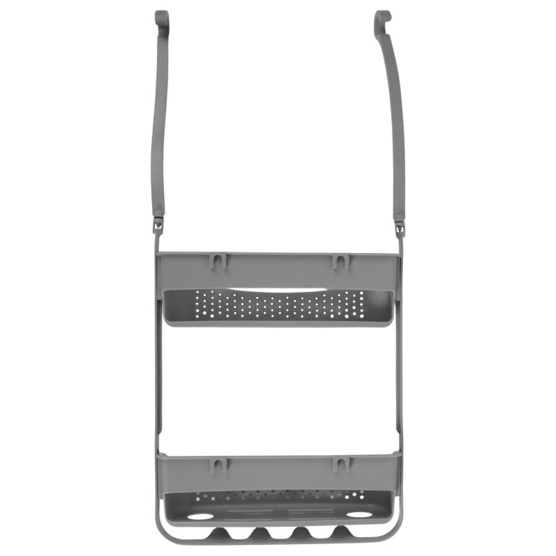 Półka pod prysznic Rodeno zawieszana na kabinę baterię szara 1 szt.