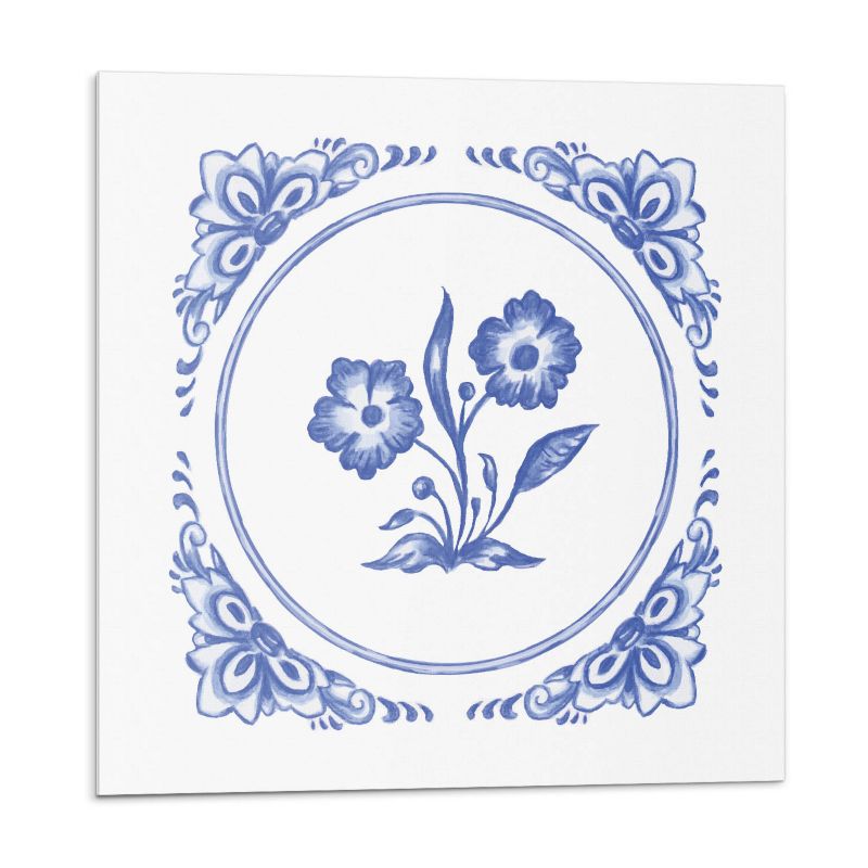 Kafelki samoprzylepne Wallfluent 30x30 cm Okrągły wzór z kwiatami 9 szt.