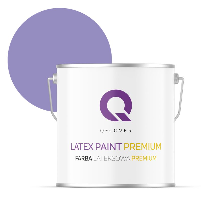 Farba Lateksowa Premium Plamoodporna do Ścian i Sufitów Q-Cover Lawendowy H2629 Głęboki Mat 5L
