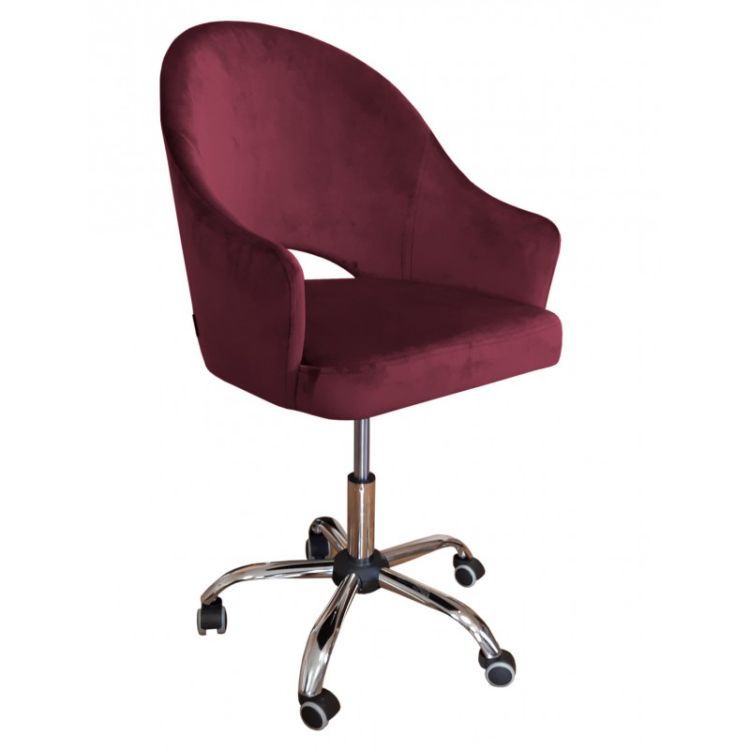 Fotel JENISEJ VELVET śliwkowy ATOS 1 szt.