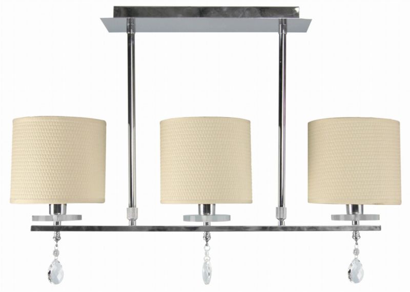 Lampa sufitowa Candellux Estera beżowo-chromowana wym: 55 x 62 x 15 cm 3xE14 x 40W 1 szt.