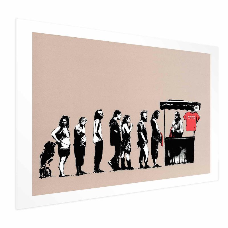 Plakat Artgeist Zniszczyć kapitalizm 90x60 cm bez ramy z marginesem 1 szt