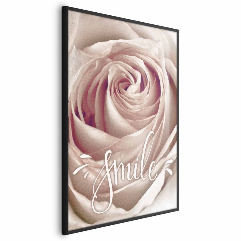 Plakat Artgeist Uśmiechnij się 40x60 cm z ramą czarną bez marginesu 1 szt