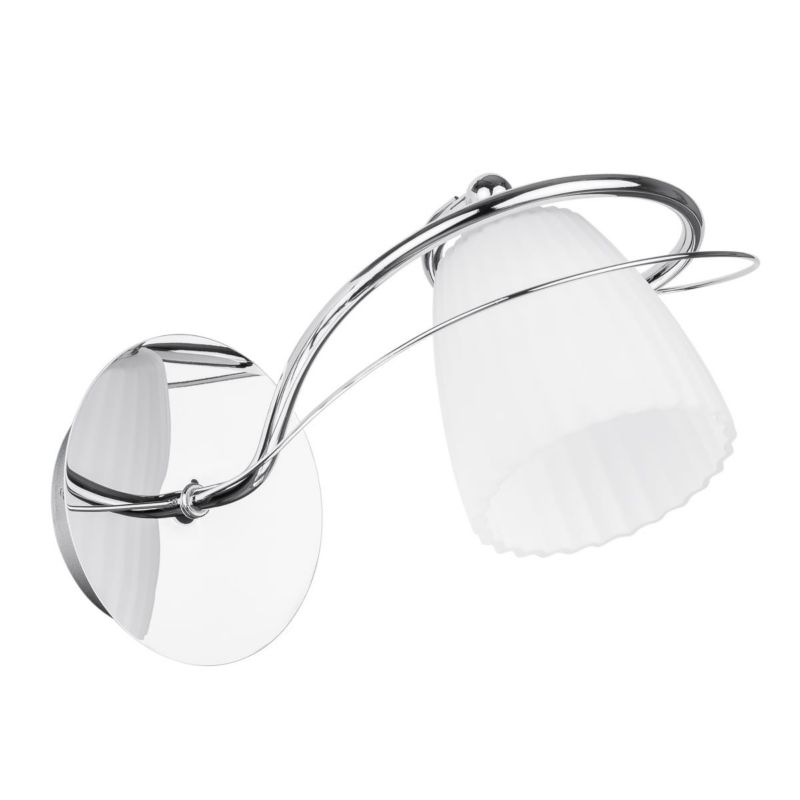 Kinkiet ścienny Italux Tipene chromowany biały styl nowoczesny 1 x G9 x 33W IP20 wym: 18 x 14 x 23 cm - 1 szt.