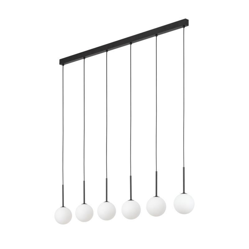 Lampa wisząca TK-Lighting Martin czarna listwa białe kulki 6x G9 - 1szt.