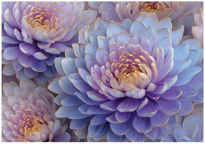 Fototapeta WALLARENA Do Sypialni Salonu Na Flizelinie Kwiaty Natura Piwonie Fioletowy 400x280 cm 16316VX8 1 szt.