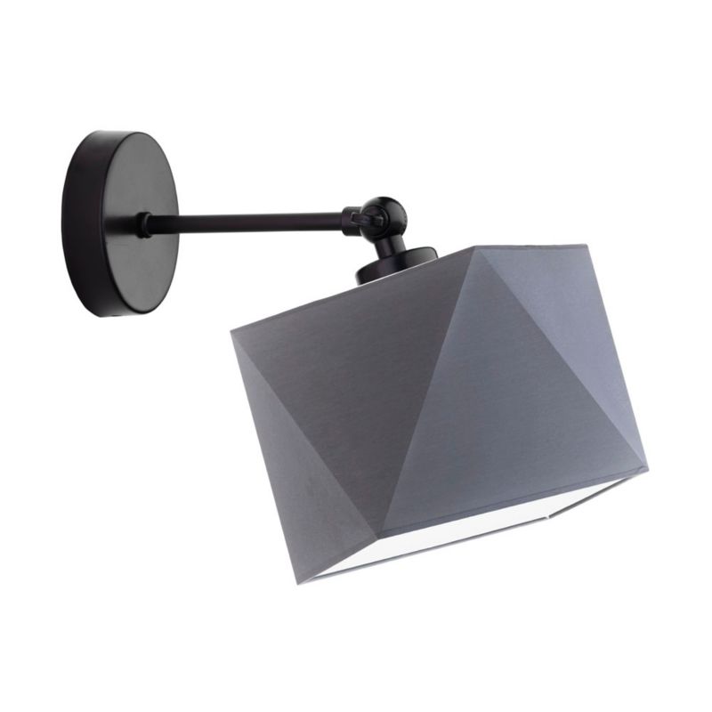 Kinkiet Volta Light Factory Loko Czarny/Szary Abażur 1xE27 1szt.