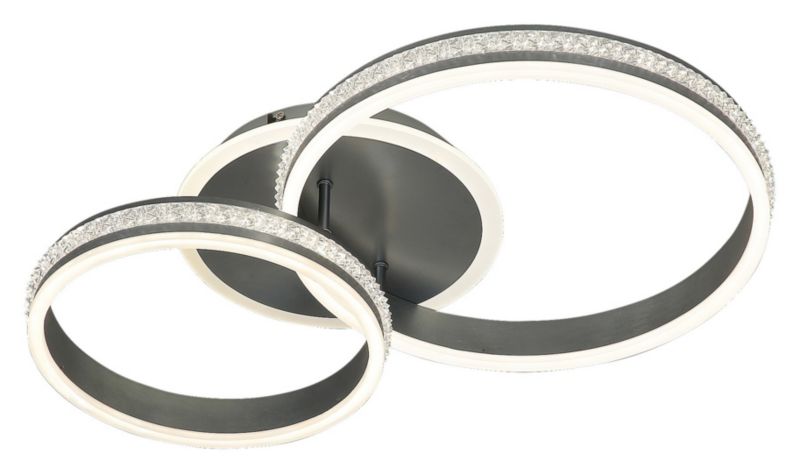 Lampa sufitowa wisząca Rabalux Avalon szczotkowane aluminiowo-biała wym: 15 x 65 x 65 cm wbudowany LED 50W 1 szt.