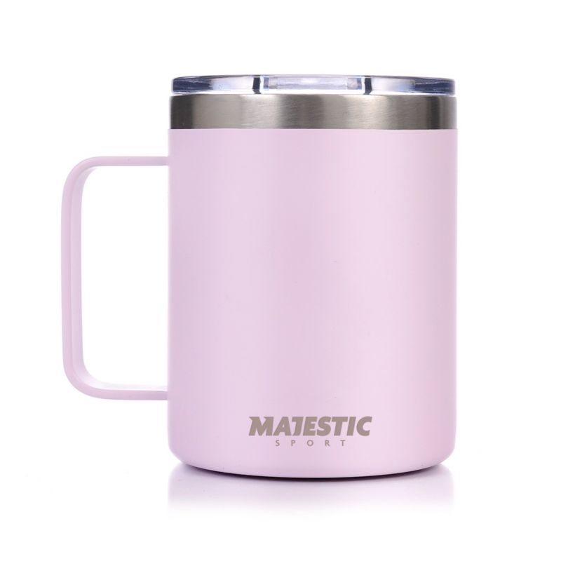 Kubek termiczny z uchem / uchwytem na kawę lub herbatę - MajesticSport Gump 400ml różowy (1 szt.)