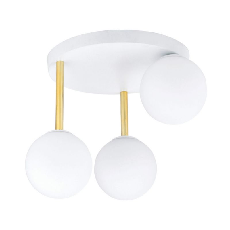 Lampa sufitowa Emibig Dolce złoto-biała wym: 32 x 40 cm 3xE14 x 10W 1 szt.