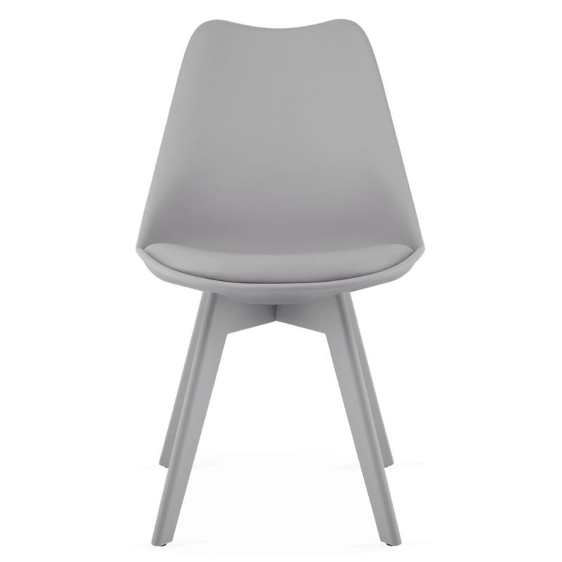 Krzesło EDANTI, nowoczesny design - białe, nogi białe 1 szt.