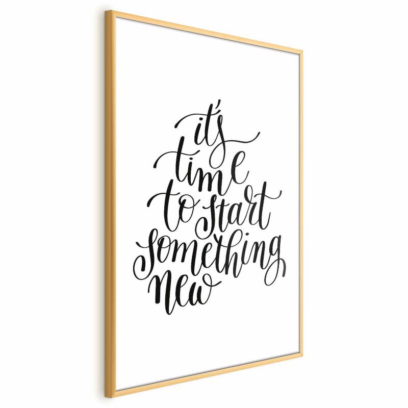 Plakat Artgeist Something new 29,7x42 cm z ramą złotą 1 szt
