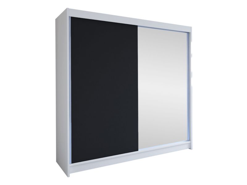 Szafa MIRJAN 24 z drzwiami przesuwnymi Talin I biały/czarny 1 szt.