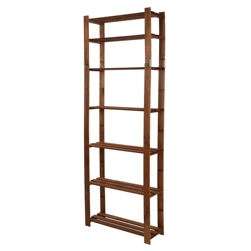 Regał drewniany MODO24 impregnacja brązowa pojemny 220 cm do książek i zabawek 1 szt.