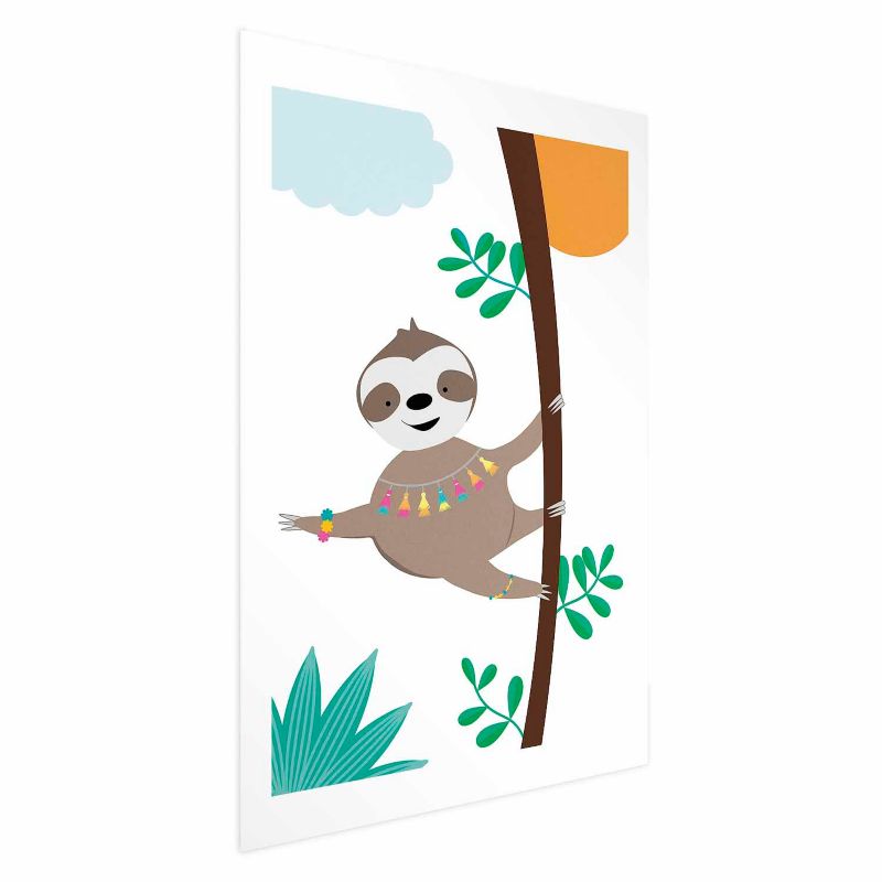 Plakat Artgeist Wesoły leniwiec 40x60 cm bez ramy z marginesem 1 szt