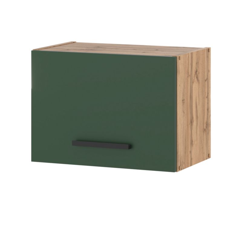 Szafka Kuchenna Hurtownia-Mebli Wisząca Okapowa Blanka górna okap50 50cm Dąb Wotan Butelkowa Zieleń 50x30x36 cm 1szt.