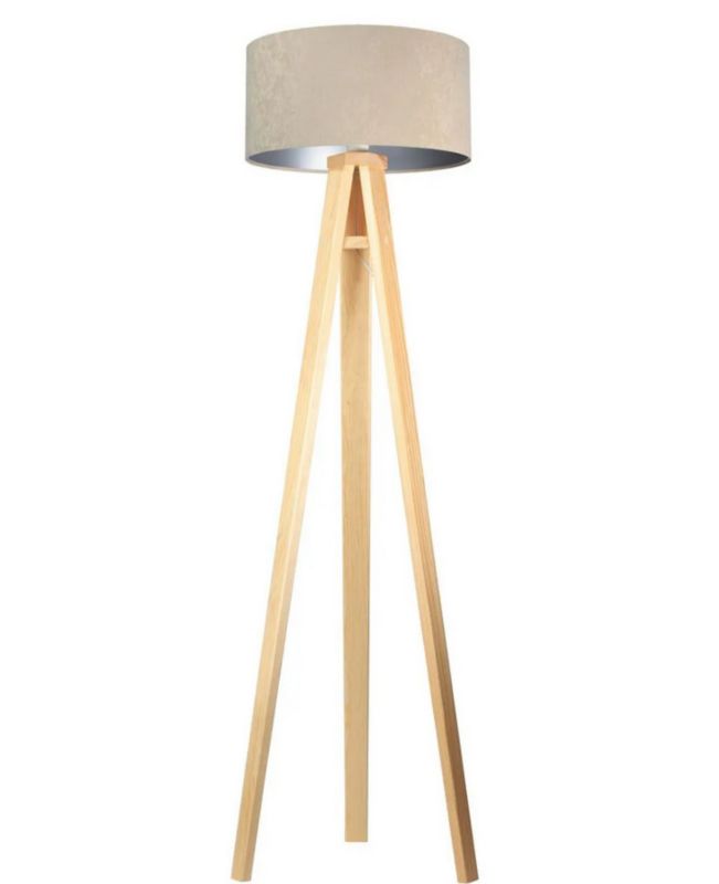 Lampa Bps Koncept stojąca HOME 40 beżowa/srebrna/sosna 1 szt