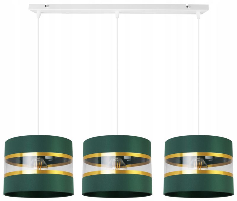 Lampa sufitowa wisząca Light Home LH Elegance Gold 3x E27 60W zielony/biały 1szt.