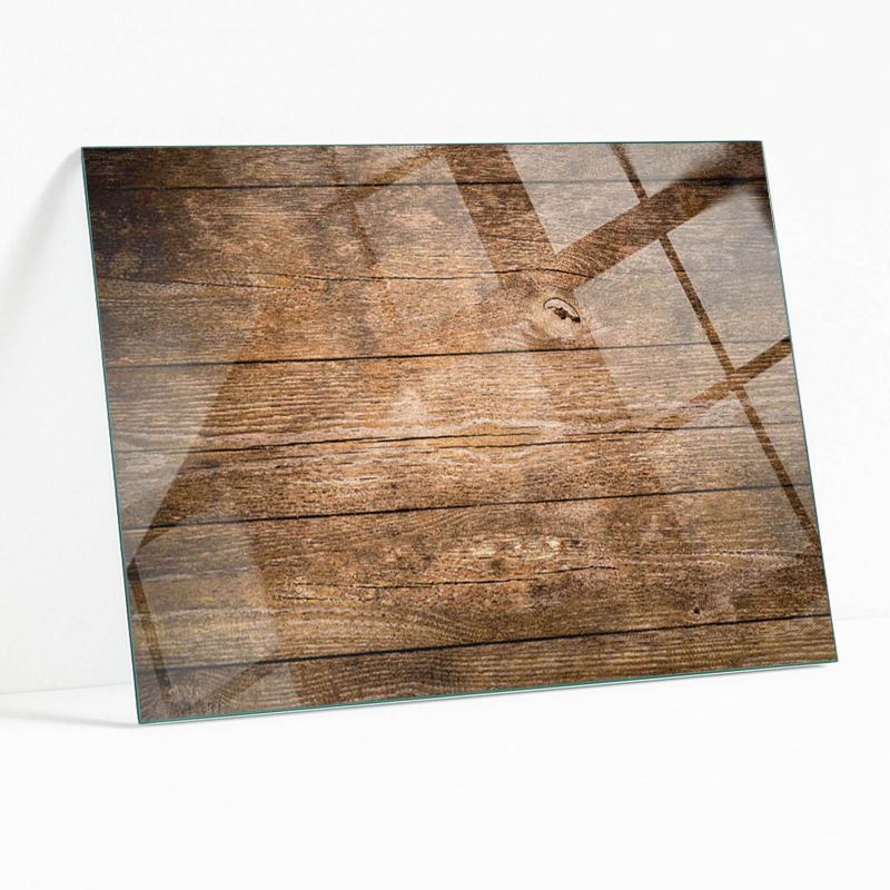 Blat Szklany z Nadrukiem Wallfluent 100x70 cm Deski w naturalnym stylu 1 szt.