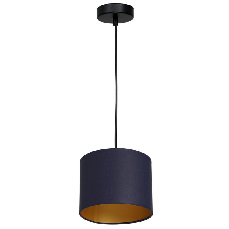 Lampa wisząca Luminex Arden czarny matowa-granatowy-złota wym: 110 x 18 x 18 cm 1xE27 x 15W 1 szt.