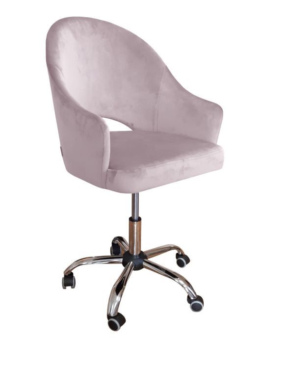 Fotel Atos JENISEJ VELVET jasno różowy 1 szt