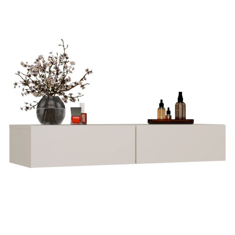 Toaletka Topeshop Kosmetyczna Wisząca Mika 110 Cm 2 Szuflady Do Sypialni Kaszmir Beż 40x110 cm 1 szt.