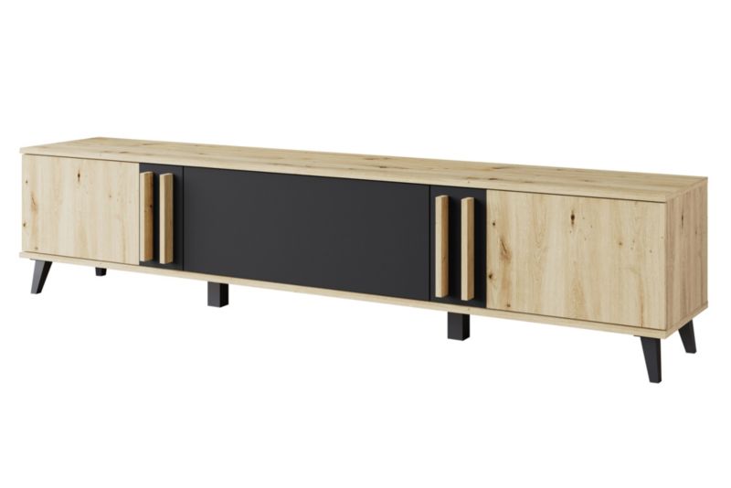 Szafka RTV MINIO go for it HURON dąb artisan/czarny, 1 szt.