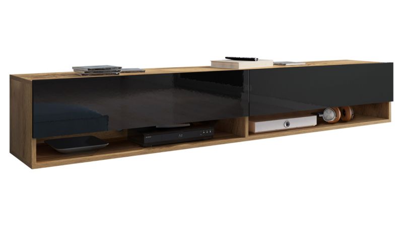 Szafka RTV MIRJAN 24 A180 wotan/czarny połysk 1 szt.