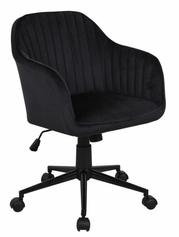 Fotel Campo INTESI fotel kubełkowy obrotowy czarny welur z regulacją do biura i pokoju młodzieżowego 1 szt.