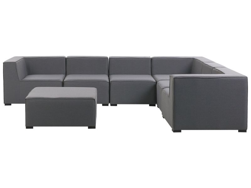 Sofa narożna z otomaną Arezzo Szary 1 kpl
