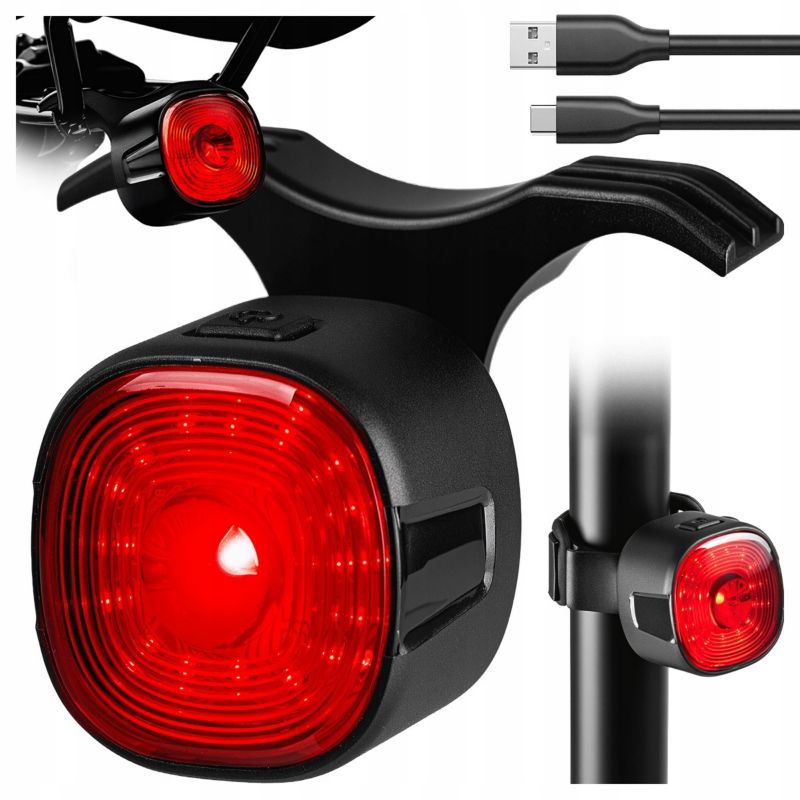 Lampka rowerowa tylna Vayox VA0157 światło czerwone SMART USB-C 100lm 1 szt.