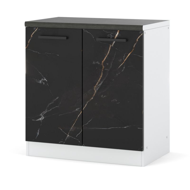 Szafka Kuchenna Hurtownia-Mebli Stojąca Blanka dolna D80 80cm Biały Mat San Sebastian 80x47x85 cm 1szt.