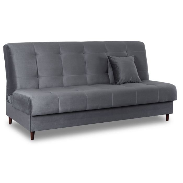 Sofa Lima Mebel Elite Rozkładana z Funkcją Spania i Pojemnikiem Szara 1 szt