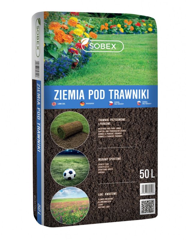 Ziemia pod trawniki 50 L, SOBEX, 1 szt.
