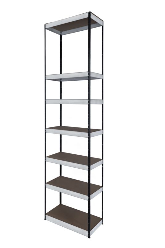 Regał metalowy MODO24 magazynowy grafitowo-biały helios 270x35x35cm 7 półek po 175 kg 1 szt.