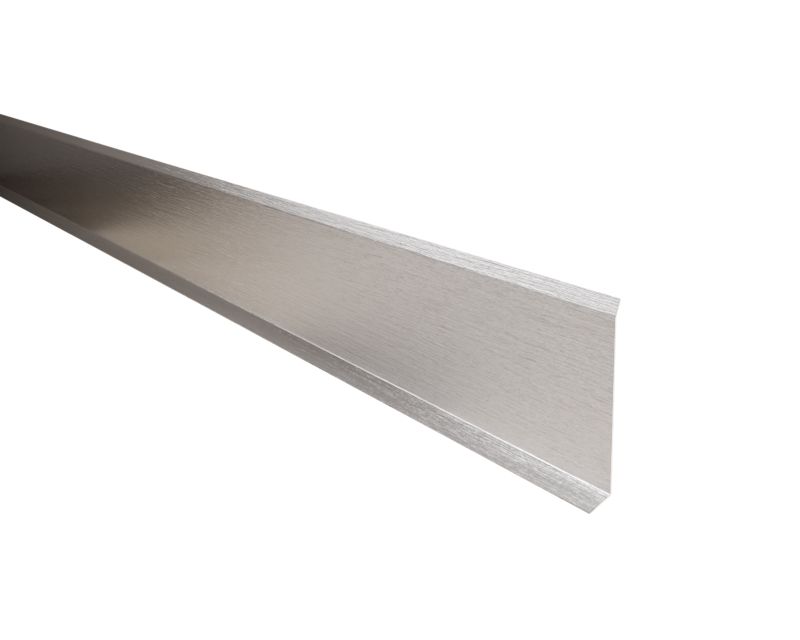 Listwa przypodłogowa F Lambro cokół stalowy srebrny matowy 8cm x 270cm 1 szt.