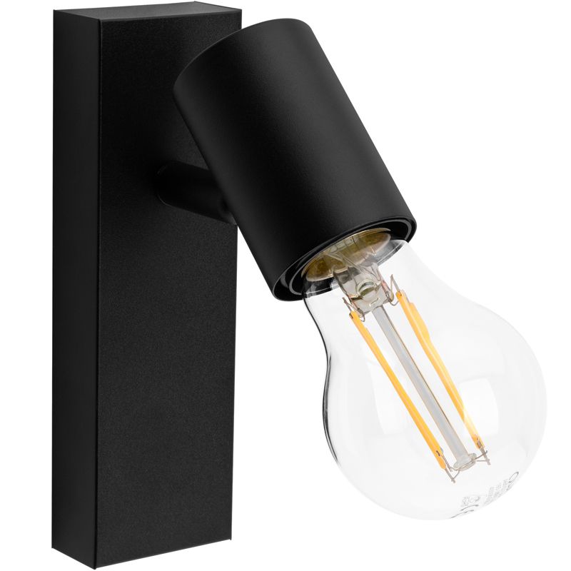 Lampa Ścienna Lumiled Reflektor LED Sufitowa Ruchoma Kinkiet Spot E27 Czarna 1 szt.