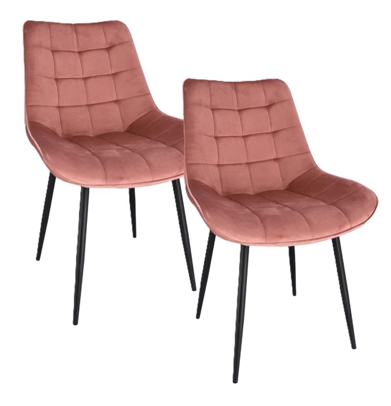 Krzesło Jumi MISTY nowoczesne kolor różowy 2szt