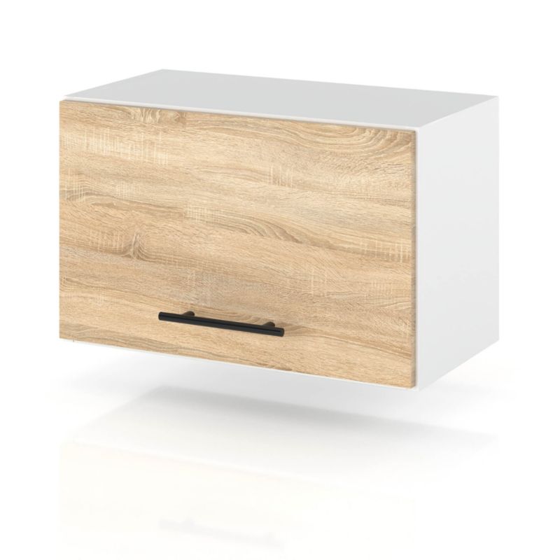 Szafka Kuchenna Hurtownia-Mebli Wisząca Okapowa OKAP60 sPremium 60cm Biały Mat Dąb Sonoma 60x32x36 cm 1szt.