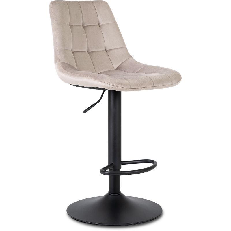 Hoker Mebel Elite Regulowany Krzesło Barowe Welurowy Glamour Beżowy Loft ARCOS 2 1 szt.