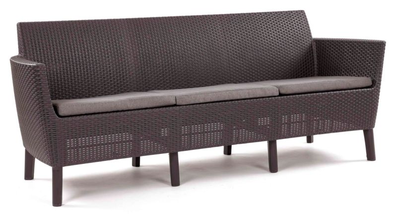 Sofa Ogrodowa Keter Salemo 187x67x76cm dla 3 osób Brązowa 1 szt.