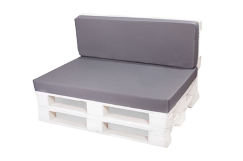 Poduszka ogrodowa na paletę,Setgarden , 120x80x40cm, szara poduszka zdejmowane pokrowce, Flat 1szt