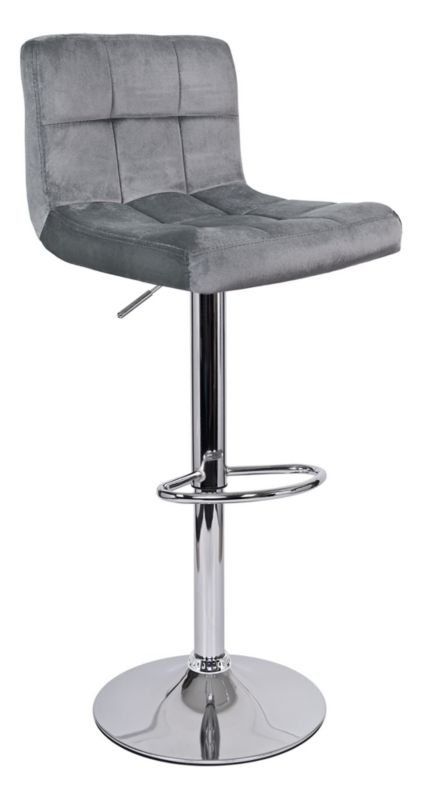 Hoker barowy BALI Chill Art tapicerowany szary 1 szt.