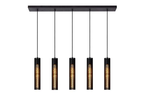 Lampa sufitowa wisząca Lucide Lionel 0435 czarna szerokość 100 cm 5xE27 x 40W 1 szt.