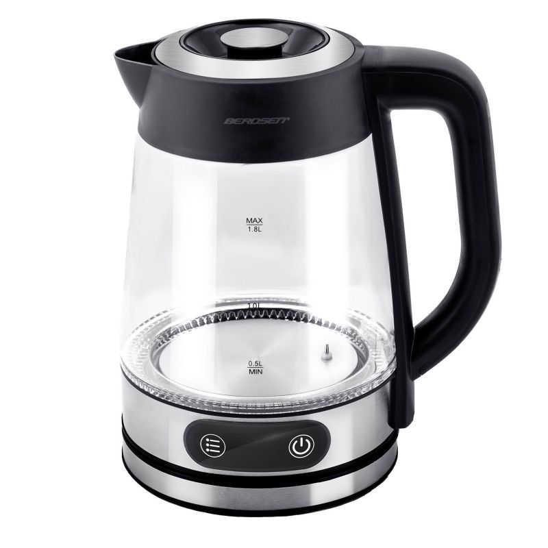 Czajnik elektryczny Berdsen BD-715 2200W szklany z regulacja temperatury 1,8l 1szt.