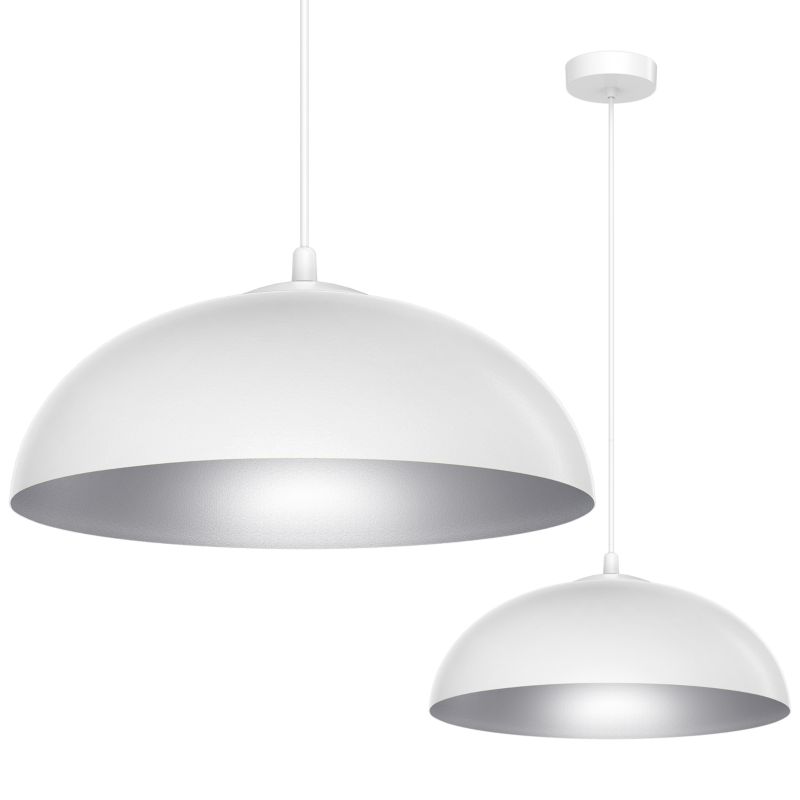 Lampa sufitowa wisząca Light Home LH Misa x E27 biały/srebrny 1szt.